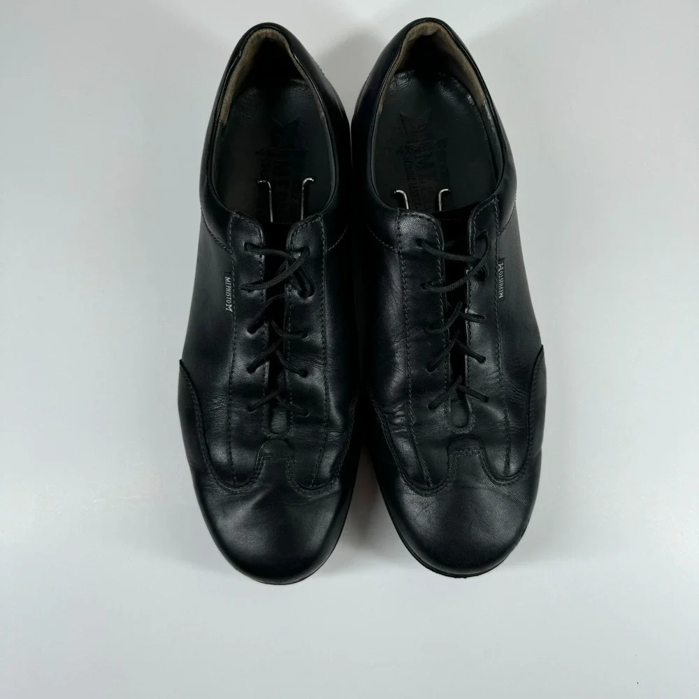 Mephisto Leonzio Men's US 11.5 Black Leather Comfort Lace-Up Oxford Walking Shoe